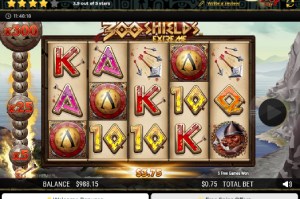 Free spins mode in 300 Shields Extreme Slot