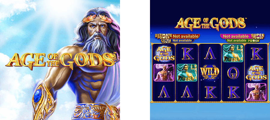 Age of the Gods slot by Playtech has a 5-reel layout