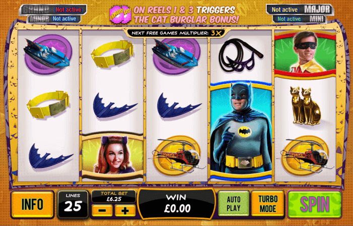 Batman and Catwoman slot game offers different key symbols
