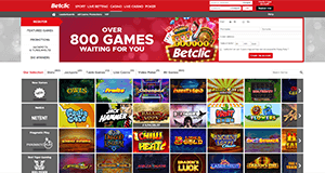 Betclic Casino homepage
