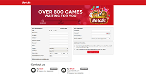 Easy registration process at Betclic Casino