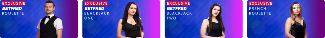 The live dealer section at Betfred casino is really impressive
