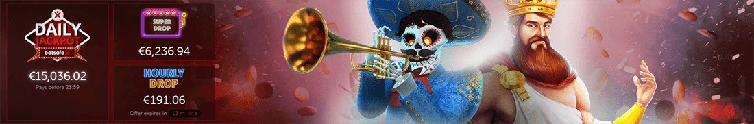 Earn Millions of free spins with the Daily Jackpots at Betsafe casino