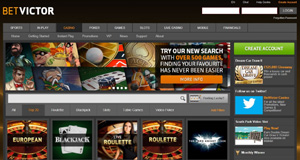BetVictor Casino homepage