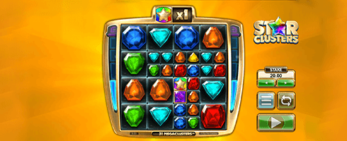 The Star Clusters by BTG features a 4x4 reel layout with many free spins and re-triggers