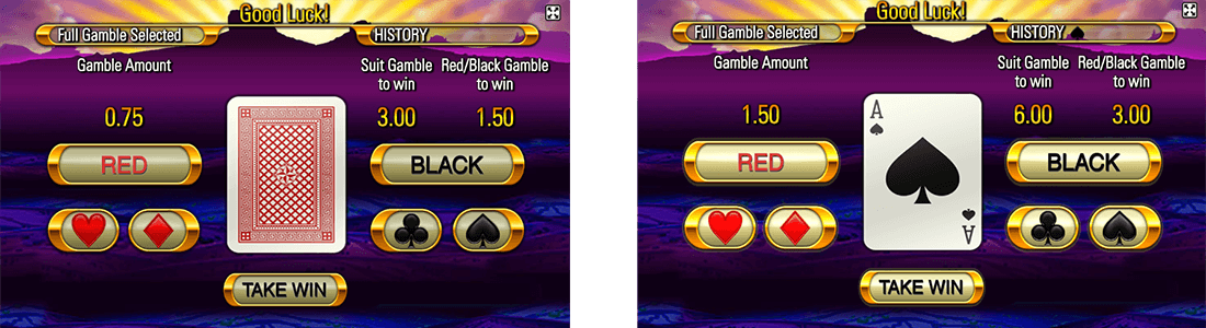 Buffalo slot by Aristocrat has a special “gamble function”
