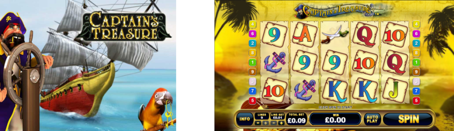Playtech has produced a game named Captains Treasure Slot