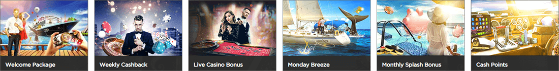 At Casino Cruise you'll find many monthly, daily and live dealer offers