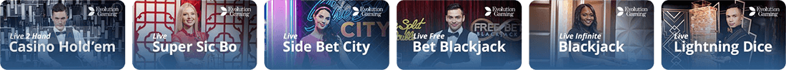 You'll find more than 50 live casino games at Casino Room live lobbies