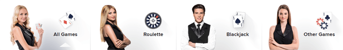 Play many popular live dealer games at CasinoEuro live section