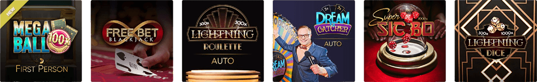 The live dealer section at Cherry Casino contains more than 50 games