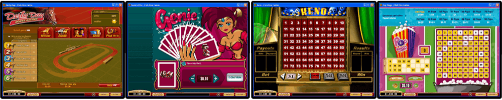 More than 300 games at Club Dice Casino.