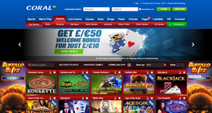 Coral Casino homepage