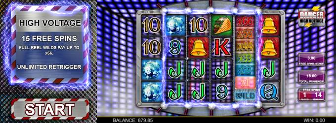 Free spins feature in Danger High Voltage Slot