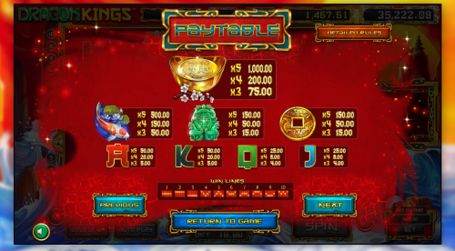 Special Features in Dragon Kings Slot