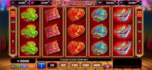 Retro Cabaret has a 5x3 reel layout