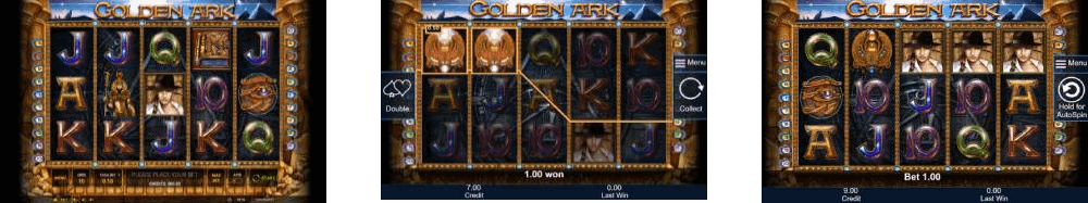 Different variations of the Golden Ark slot game