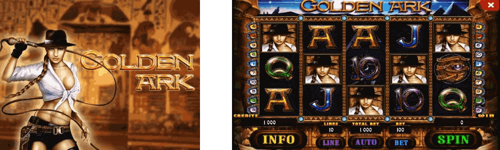 Novomatic's slot game Golden Ark features a 3x5 reel layout