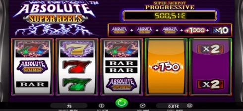 Absolute Super Reels slot has a classic 3x5 layout