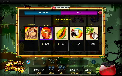 Jungle Monkeys Payout