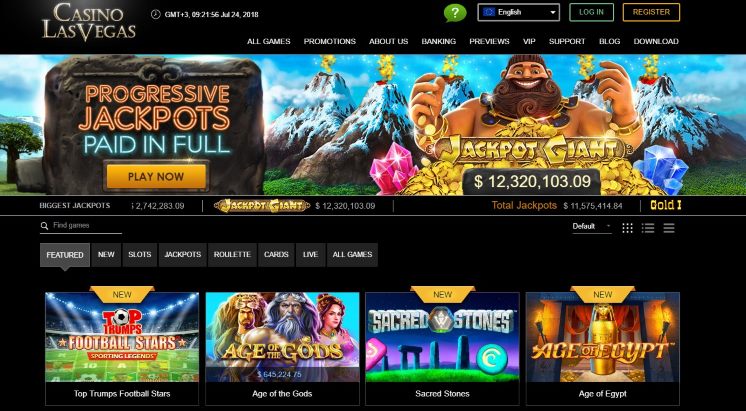 Las Vegas online casino - games and bonuses reviewed