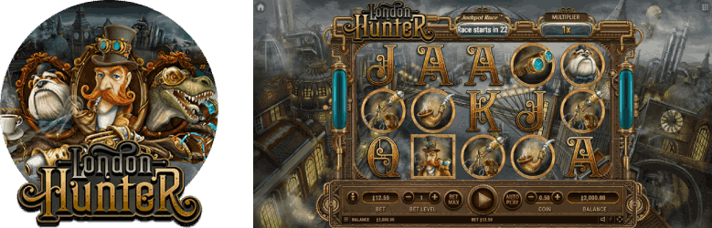 London Hunter Slot has a classic 5x3 pattern