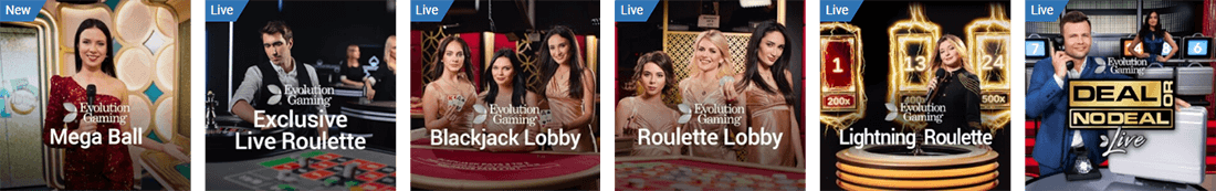 The live dealer section at Maria Casino contains more than 110 games