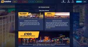 New players at M Casino can receive a 200% deposit match offer