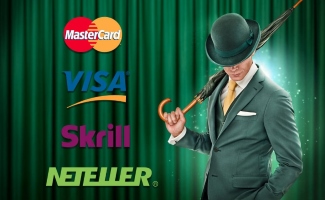 Mr Green accepets several payment methods including MasterCard, Visa, PayPal and Neteller