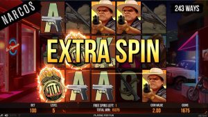 Free spins feature in Narcos slot