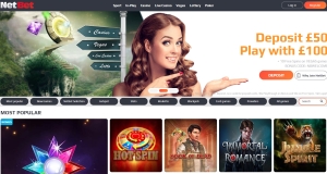 The Welcome Bonus Offer at NetBet Casino appears on the top of their homepage