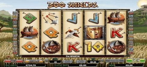 The 300 Shields slot game has a 3x5 reel layout