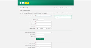Open a new account at Bet365 Casino