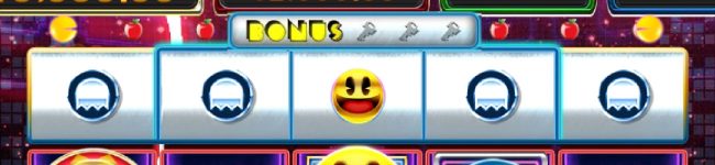 Pac-Man Wild's silver strip can produce three bonus symbols