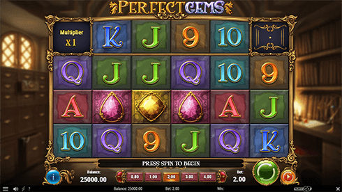 Play'n GO's slot game Perfect Gems has a 6x6 reel layout with up to 21,609 winning ways