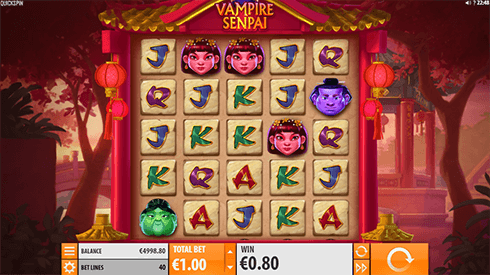 Vampire Senpai is an Asian-themed slot game by Quickspin with 40 pay lines