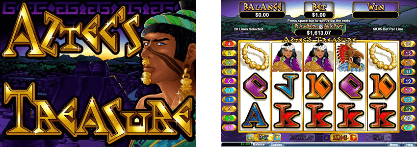 The Aztec's Treasure RTG slot has a five-reel layout