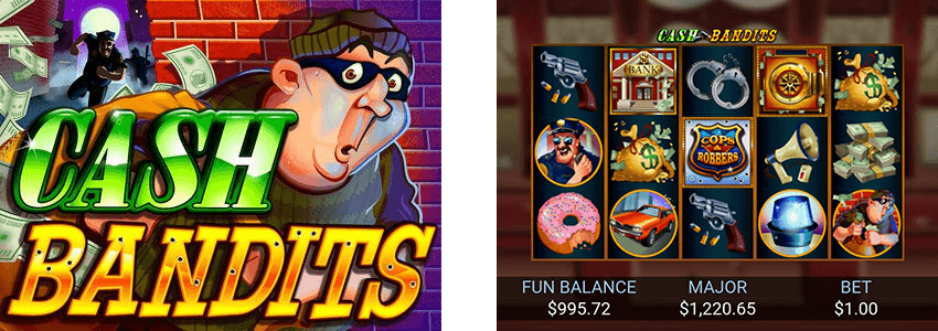 Cash Bandits is an RTG slot which has five reels, divided across three rows