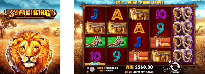 Safari King slot is made by Pragmatic Play