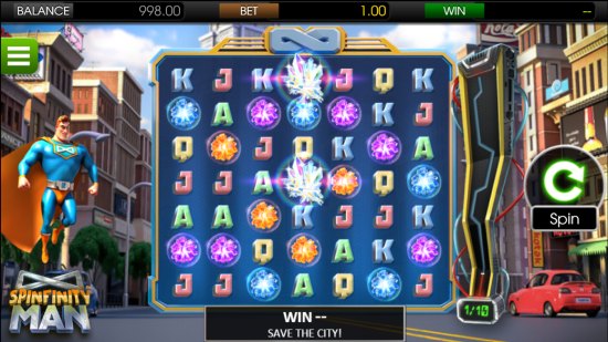 Mobile Version of Spinfinity Man slot