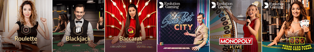 The live casino section at SportNation casino is really impressive