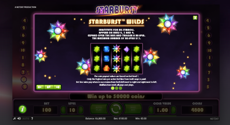 Starburst Wild Symbols