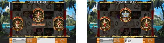 Bonus symbols in Treasure Island Slot