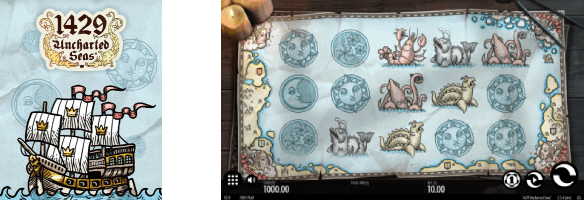 1429 Uncharted Seas has a standart 3x5 layout and an RTP with 98.5%