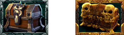 Vikings Go Berzerk has two types of treasure chest symbols