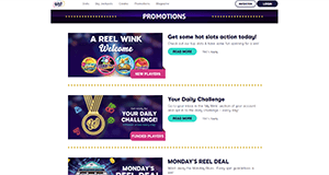 Get exclusive promotions at Wink Slots Casino