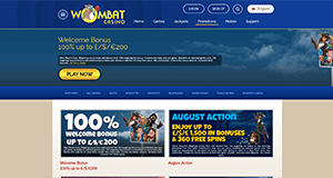 Different promotions at Wombat Casino
