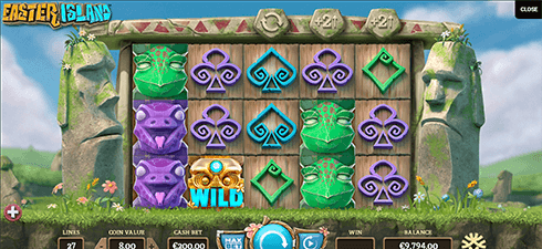 The slot game Easter Island by Yggdrasil has a 5x3 layout and 27 paylines